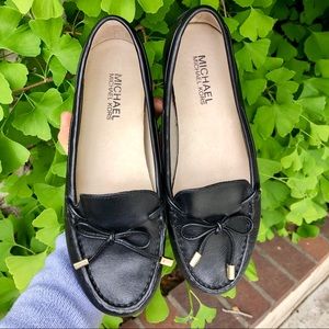 Black Michael Kors Leather Moccasin Loafer